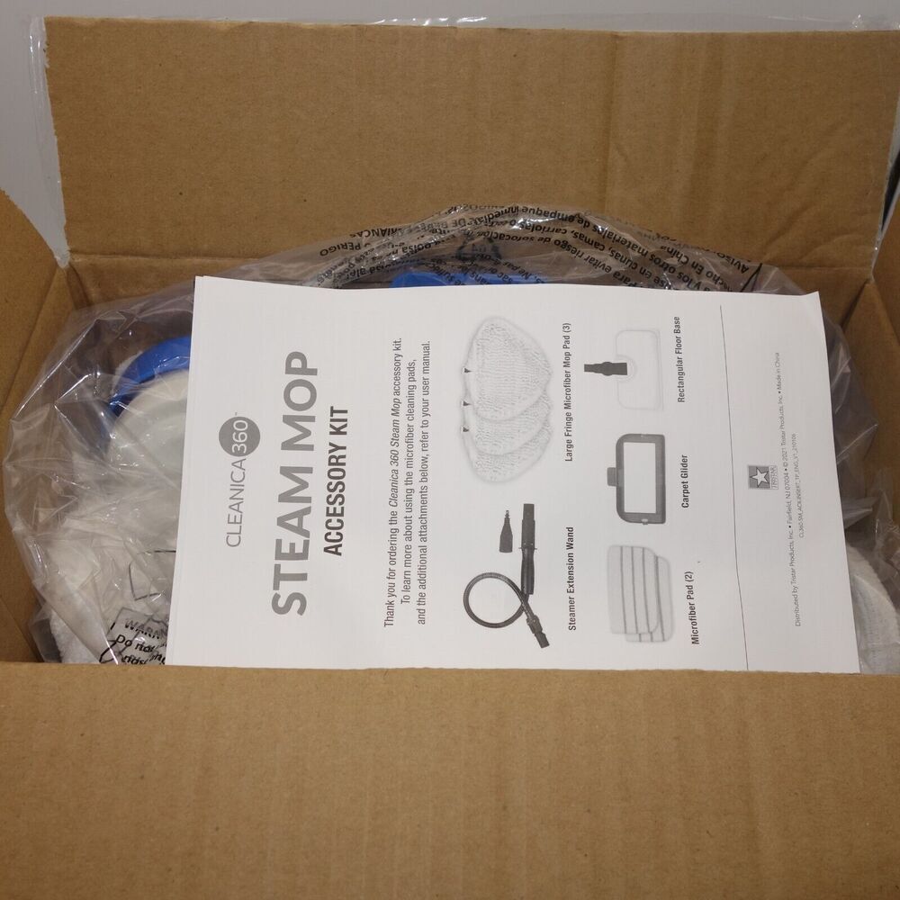 NEW Cleanica 360 Steam Mop Accessory Kit 4-00647-01 Floor Base Microfiber Pads - Picture 8 of 8